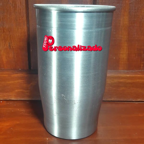 vaso de aluminio personalizado